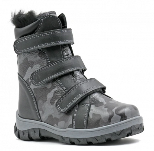 Обувь ортопедическая сложная на утепленнной подкладке ботинки детские цв.серый 21189-ХМ-204-В фото 4