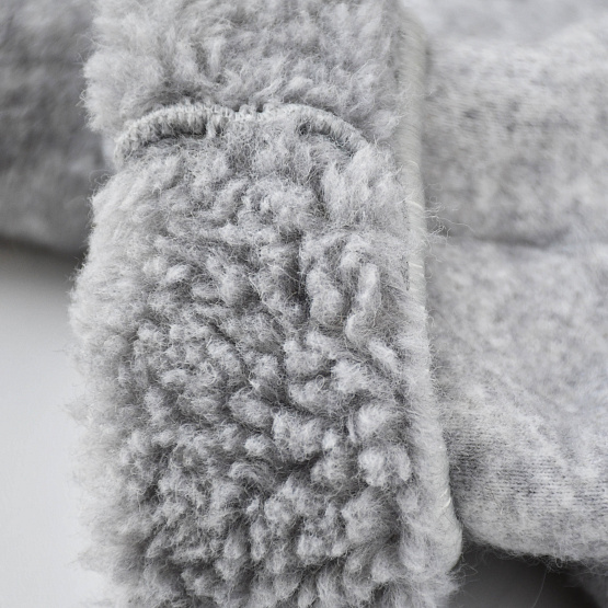 Носки меховые стрейч, шерсть натуральная, цвет серый фото 4