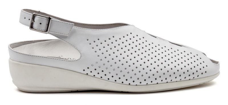 Босоножки ортопедические женские Ортомода 8248 КП/р для стопы с косточкой белые  фото 2