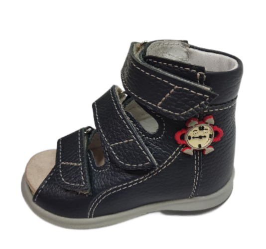 Сандалии ортопедические детские с открытым носом Орфея Б1-163-224-000-1 кожаные с жестким задником фото 1