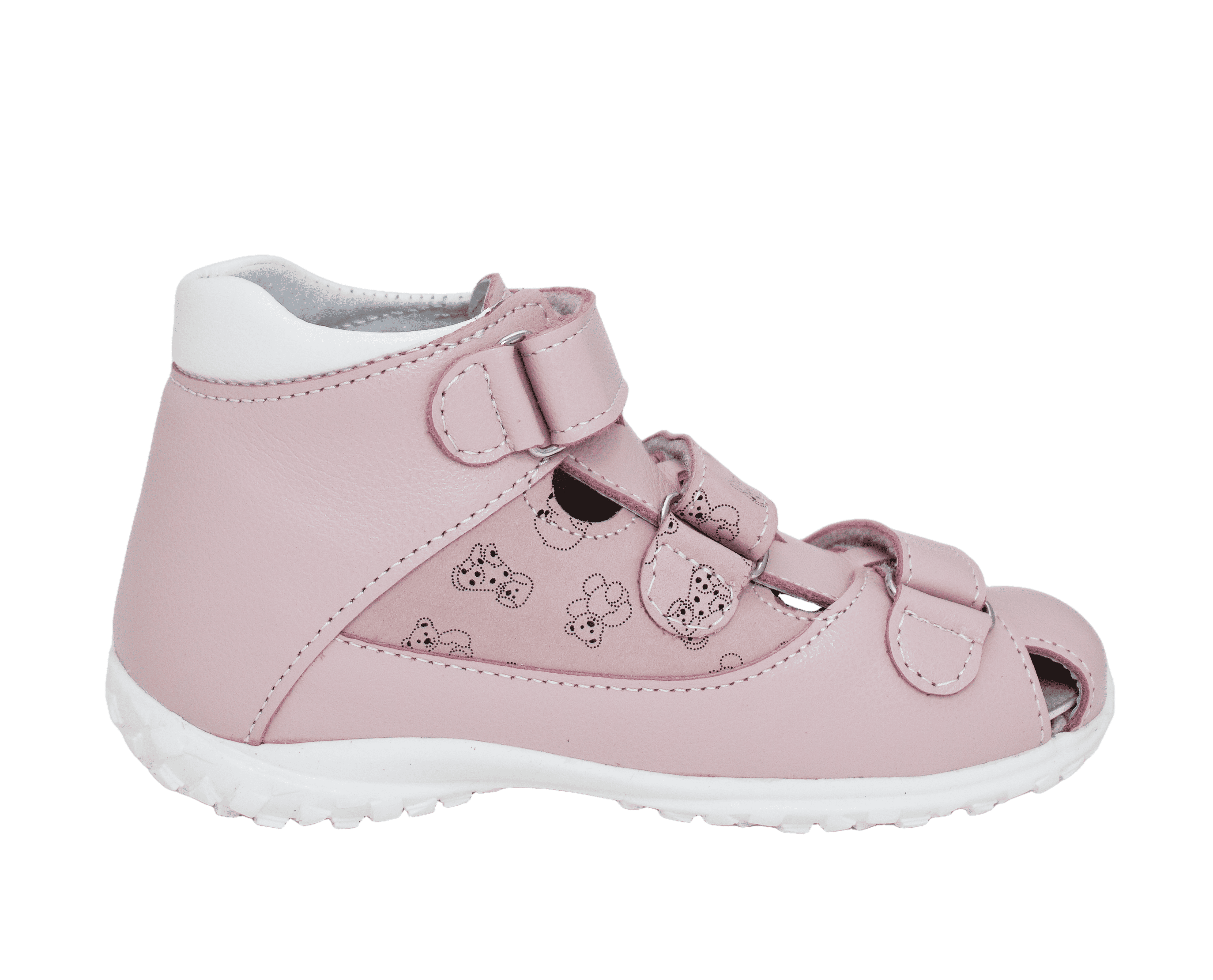 Сандалии детские ортопедические с закрытым носом Орфея Б3-202-104-057-1 кожаные розовые фото 5