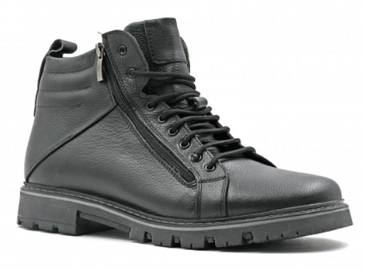Ботинки ортопедические мужские демисезонные Ортомода 92453-Х-101 черные кожаные фото 1