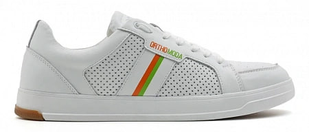 Кроссовки ортопедические мужские кожаные Ортомода 97308-Х-005 К белые увеличенной полноты фото 2